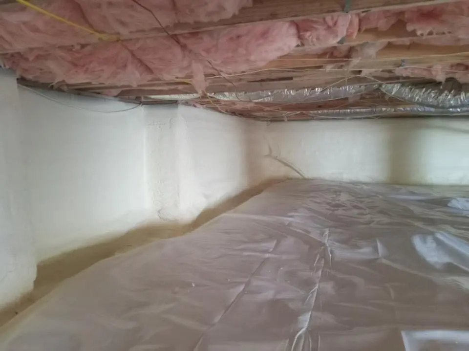 Crawl space encapsulation with closed-cell spray foam for Attic Insulation in Fort Belvoir